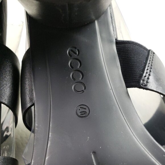 Ecco Shape Block Sandal 65 Womens 9-9.5 EU 40 Black Leather Open Toe Heel Shoe - Picture 11 of 12